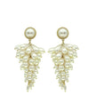 Women's Elegant Imitation Pearl Tassel Stud Earrings