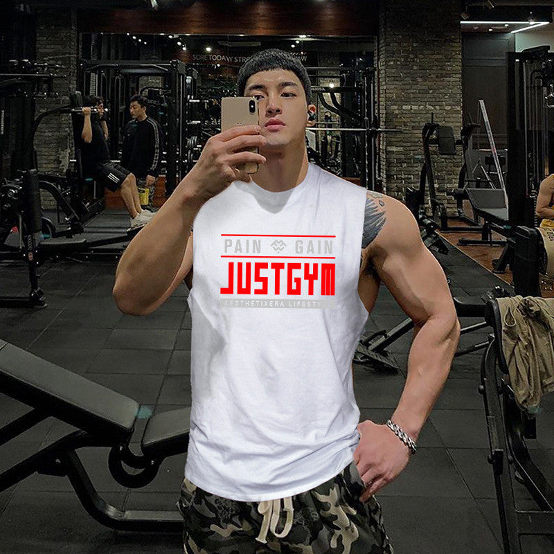 Men's Sports Fitness Cotton Sleeveless T-Shirt
