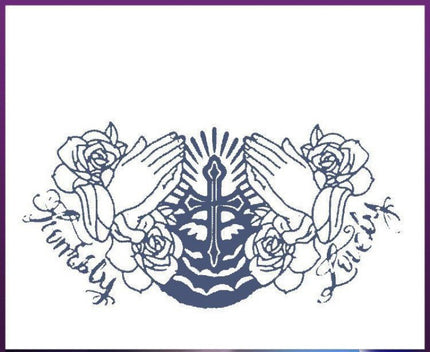 Ins Cross Prayer Neck Tattoo Stickers Waterproof