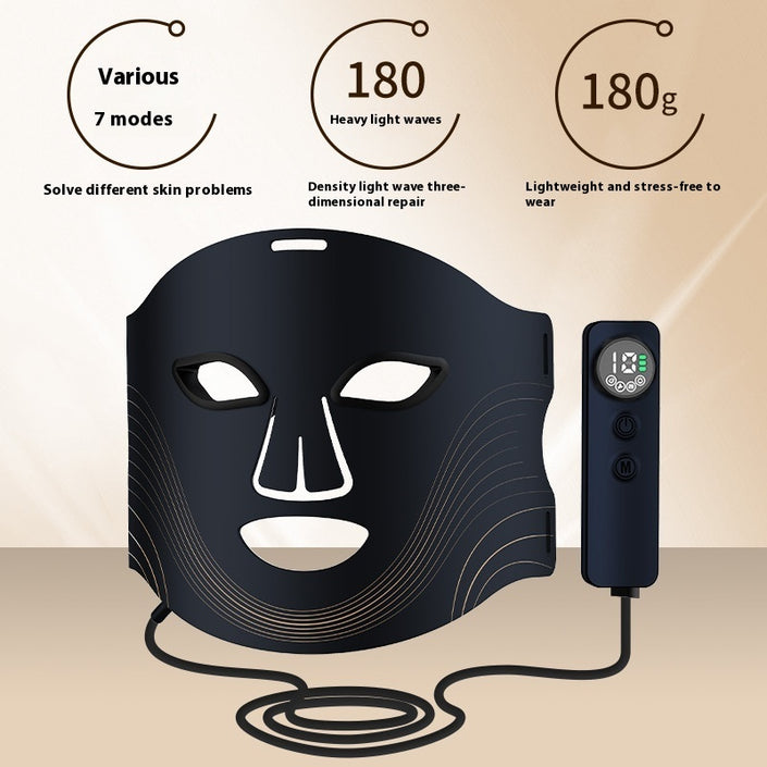 Infrared Photon Beauty Apparatus Colorful LED Household Silicone Portable Beauty Mask Breathable