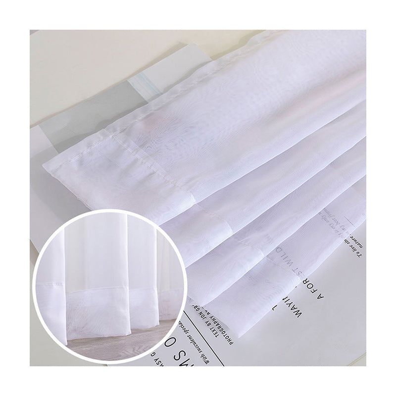Pure Color Curtain Glass Screen Transparent Window Screen