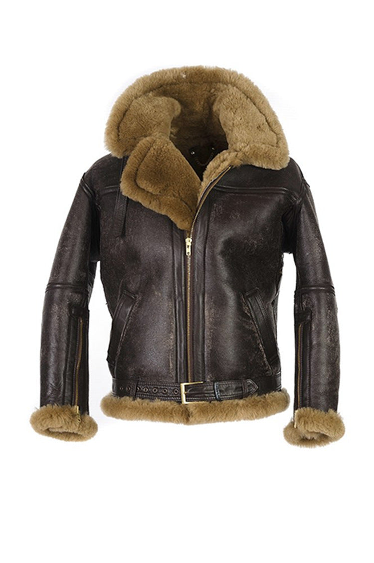 Western Antique Trendy Fur Coat For Men Winter
