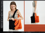 Plush Bag Female Europe And America Simple Contrast Color Candy Tote Bag