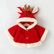 Thick Hooded Cape Coat Thermal Furry Clothes Small Antlers