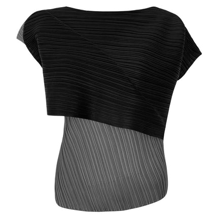 Women's Color Matching Irregular Fashion Tops T-shirt