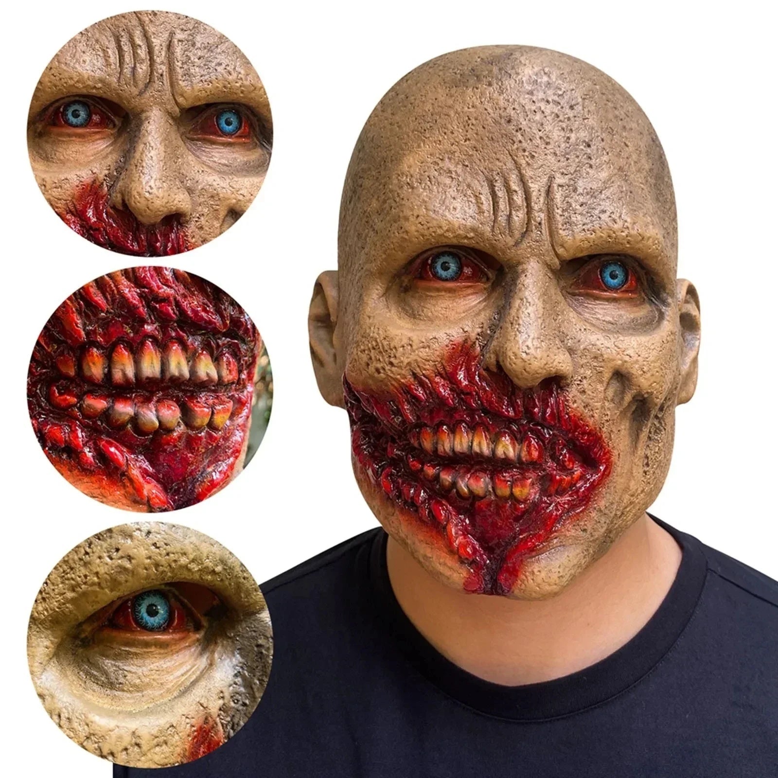 Halloween Horror Mask Ghost Festival Face Scary Funny