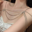 Vintage Exotic Style Rhinestone Chest Chain Necklace