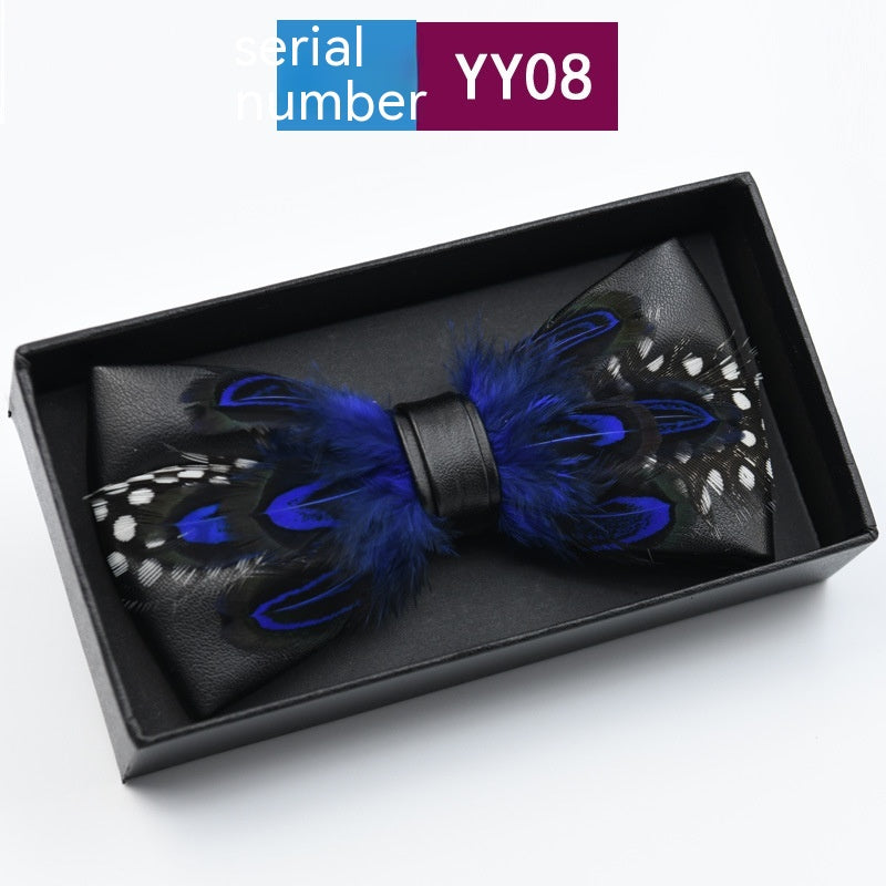 Men's Suit Feather Bow Tie