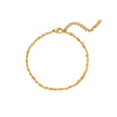 Women's Bracelet 18K Gold Oval Bead Necklace
