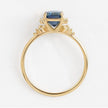 Simple Fashionable Dark Blue Zircon Ring Ornament