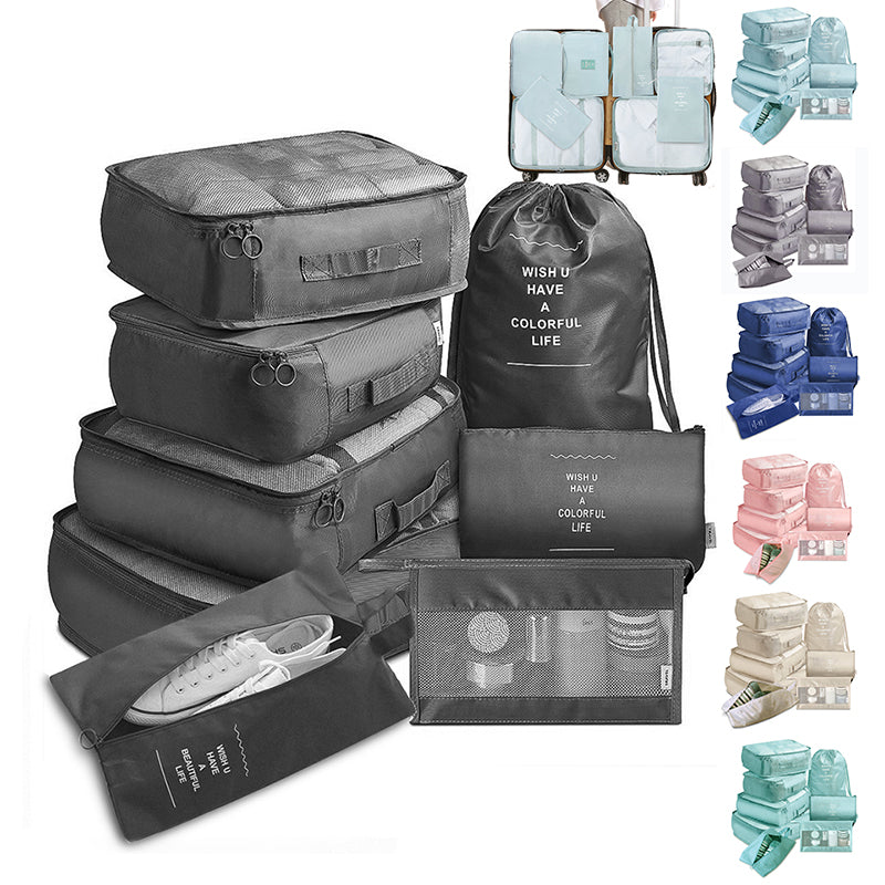 Alpcamers  8-piece Set Luggage Divider Bag Travel Storage Clothes