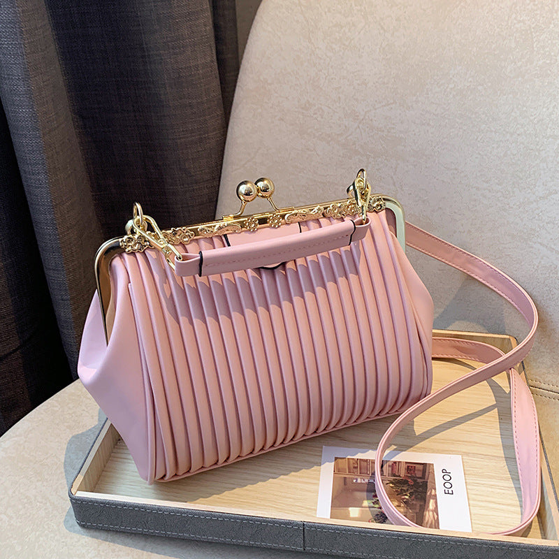 Commuter Shoulder Western Style Pleated Crossbody Bag