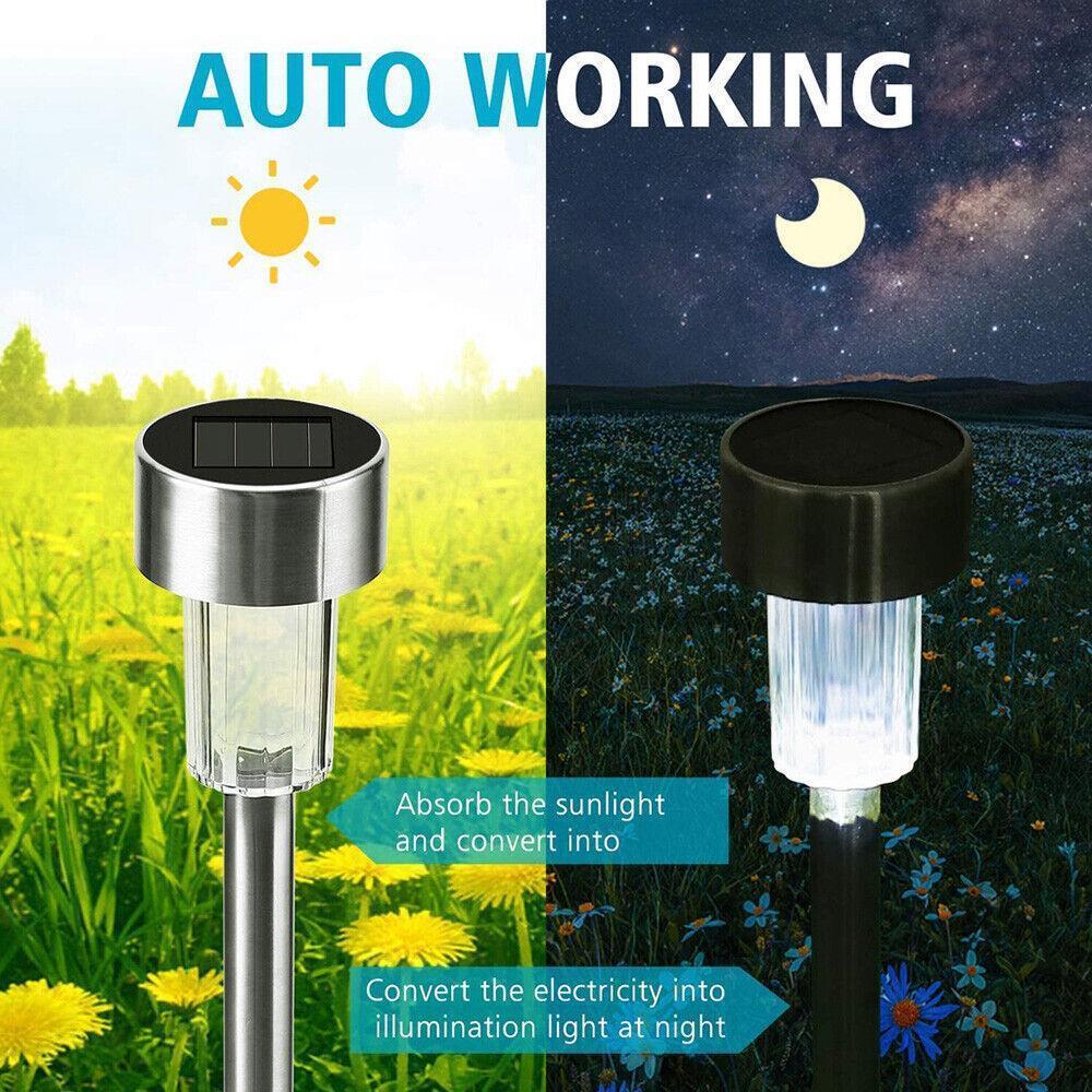 Solar Lights Outdoor Garden Solar Stake Lights Patio Pathway Lighting 10 Pieces