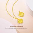 Crushed Ice Gold Four-leaf Clover Necklace