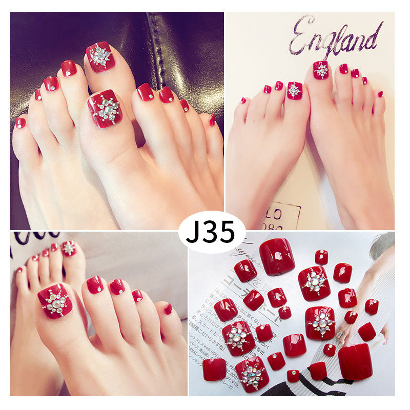 Toenail Piece Wearable Fake Piece Nail Net Celebrity Girl