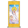 Like Buddha Statue Enshrine Silk Cloth Scroll Decorative Painting