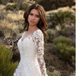 Long Sleeve Off-shoulder White Bridal Wedding Dress Dress