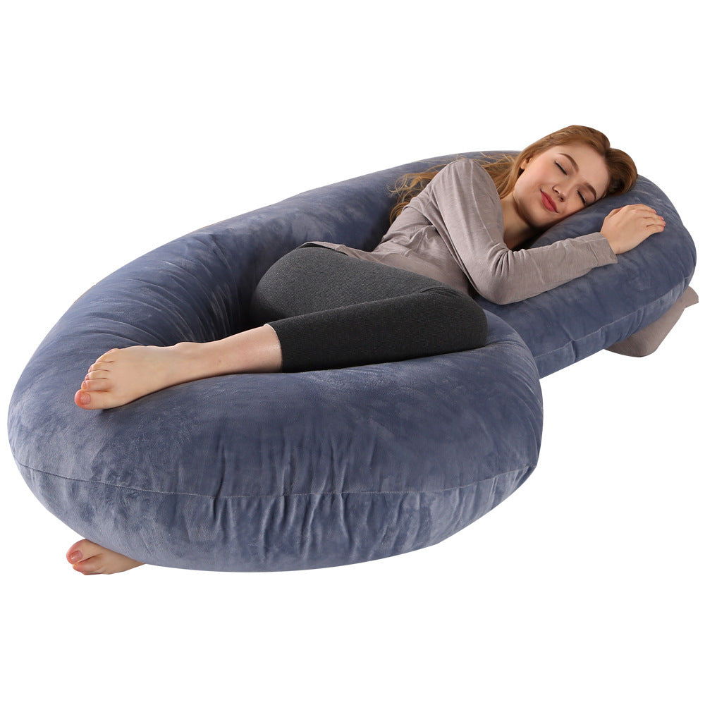 Crystal Velvet C-type Pregnancy Pillow For Sleeping On The Side