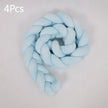 Heightening Baby Braided Crib Bumpers Knot Long Pillow Cushion Bedding Room Dector