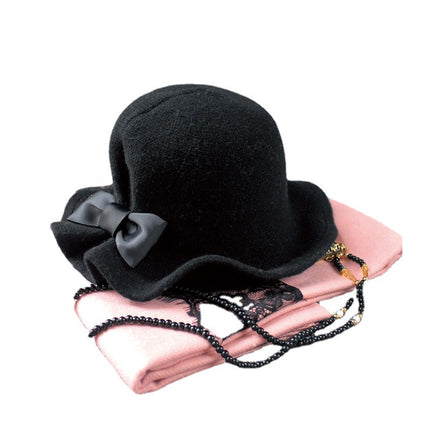6 Colors Hat Women British Vintage Bowler HatStyle Versatile Wool Basin Hat