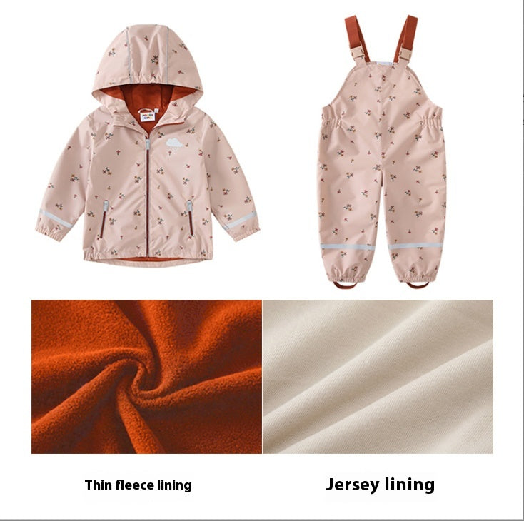 Children's Suit Coat Top Shell Jacket Jacket Outdoor Raincoat Rain Pants