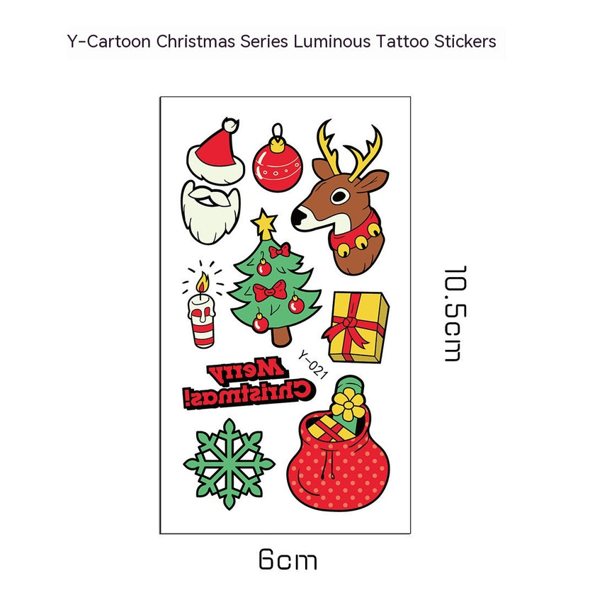 Children's Christmas Luminous Tattoo Face Pasters