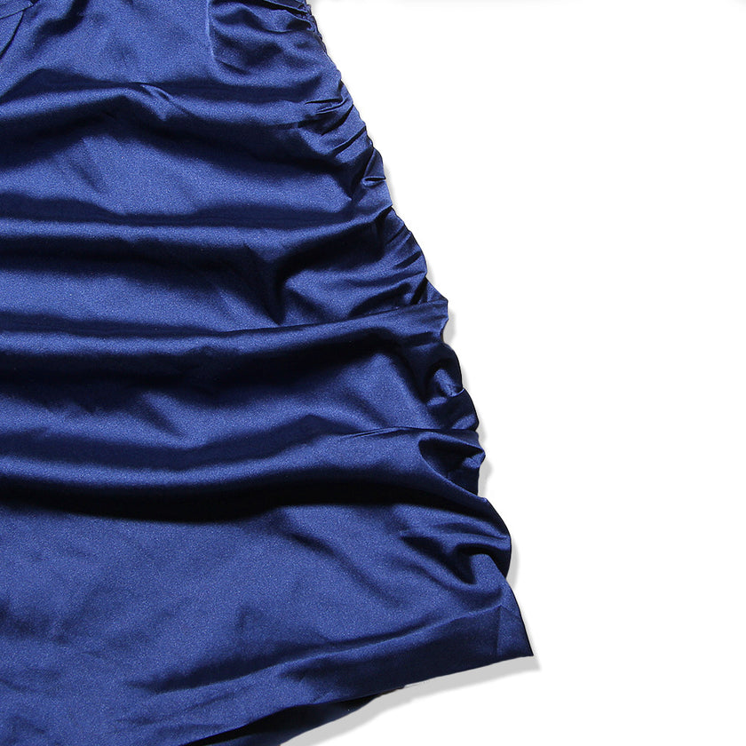 Cutout Halterneck Satin Party Bag Hip Skirt Dress