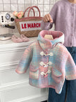 Girls' Fashion Casual Plaid Coat