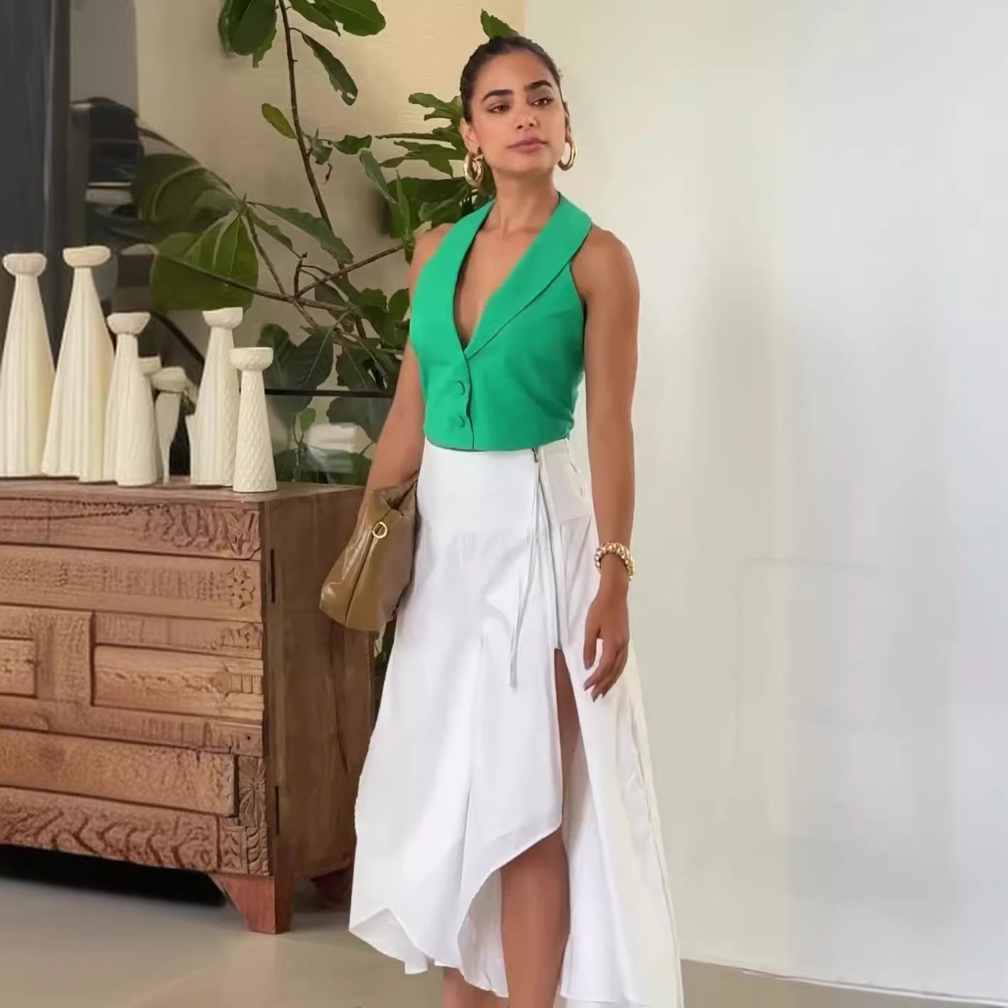 Women's Fashion Personalized Skirt Two-piece Set