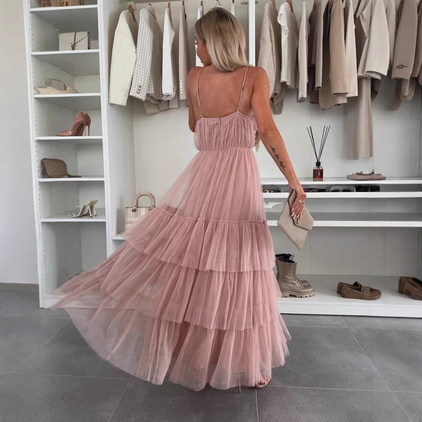 Fashion Sexy Mesh Slip Dress Women