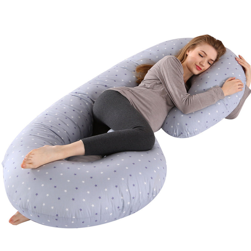 Crystal Velvet C-type Pregnancy Pillow For Sleeping On The Side