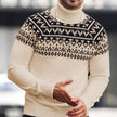 Men's Casual Printing High Collar Loose All-match Sweater