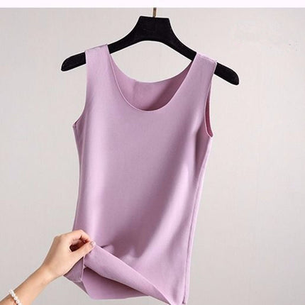 Dralon Seamless Thermal Vest Women's Fleece-lined Thin Slim Fit Thermal Clothes
