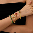 Micro-inlaid Color Zirconium Emerald Temperament Bracelet