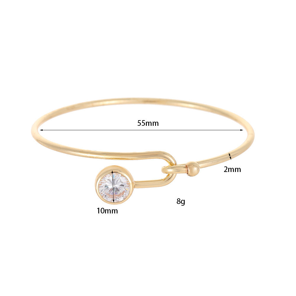 Micro-inlaid Color Zirconium Emerald Temperament Bracelet