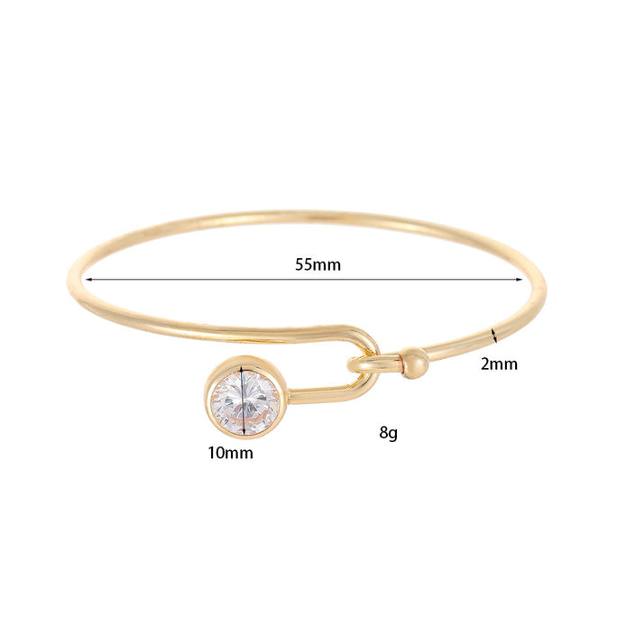 Micro-inlaid Color Zirconium Emerald Temperament Bracelet