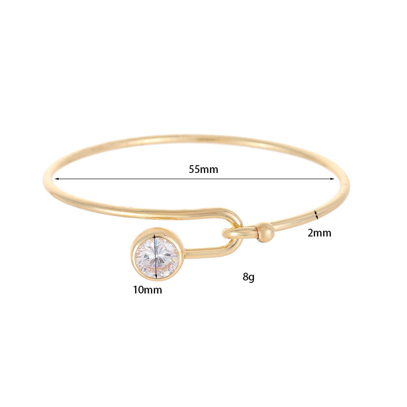 Micro-inlaid Color Zirconium Emerald Temperament Bracelet