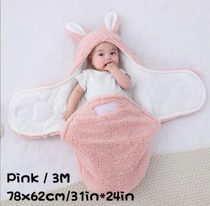 Super Soft Baby Sleeping Bag Fluffy Fleece Newborn Blanket Swaddle Blankets, Unisex Baby Wrap For Newborn Baby