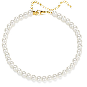 Simple Pearl Necklace Clavicle