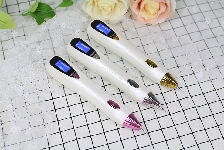 Small White Point Pen Tool Skin Care Laser Mole Tattoo Freckle Removal Pen LCD Sweep Spot Mole Removing
