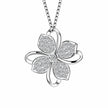 Ladies Lucky Four Leaf Clover Necklace