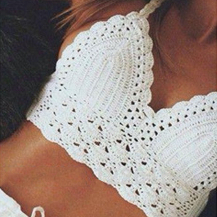 Bikini Women's Beach Underwear Casual Hand Crocheting Sling Top Ladies