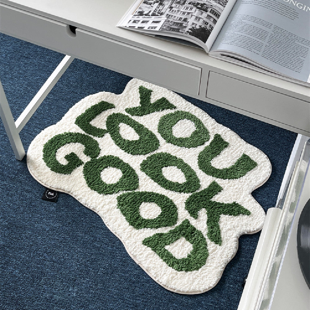 Letter Flocking Simple Home Carpet