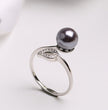 Pearl Ring women''s single opening adjustable ring