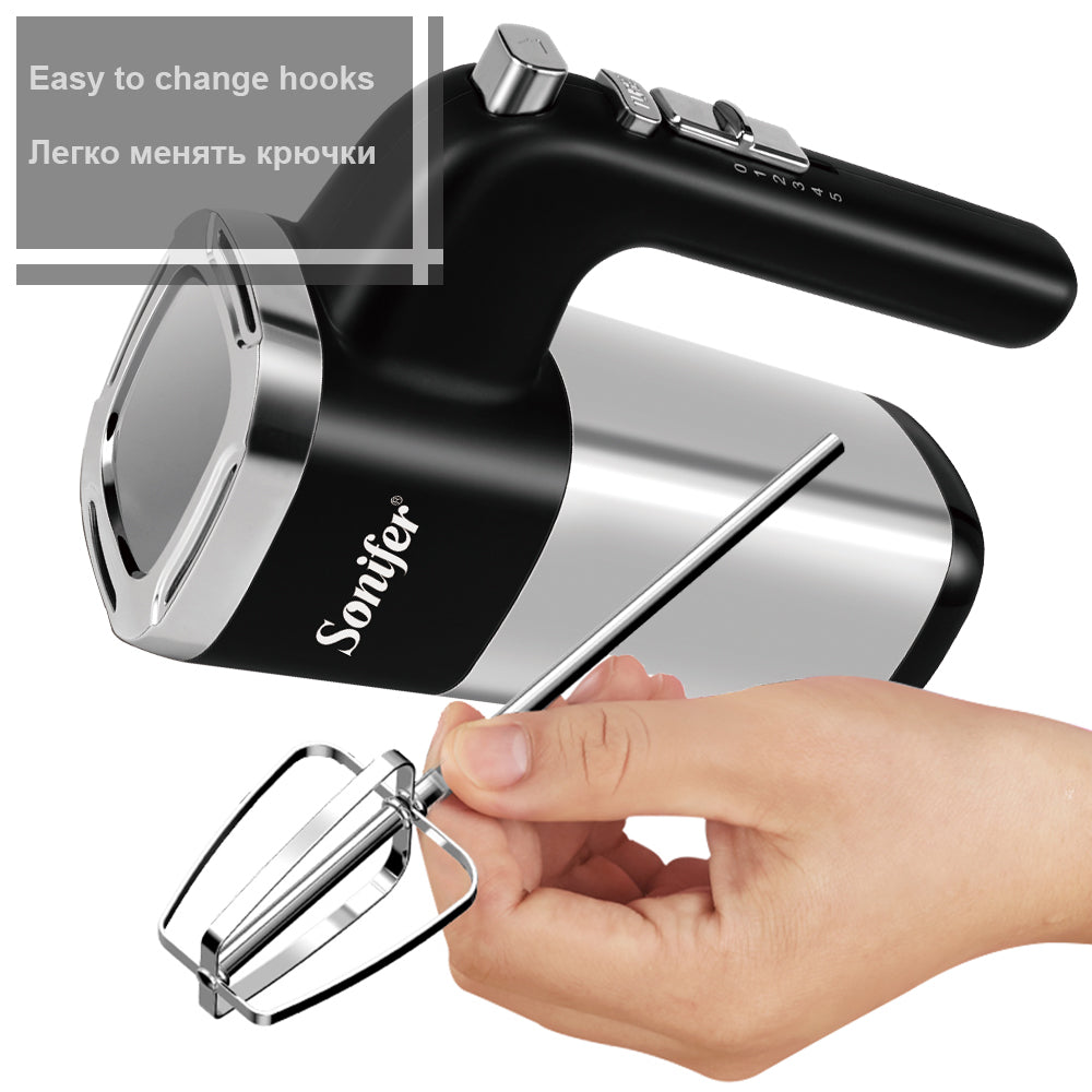 5 Speeds 500W High Power Electric Food Mixer Hand Blender Dough Blender