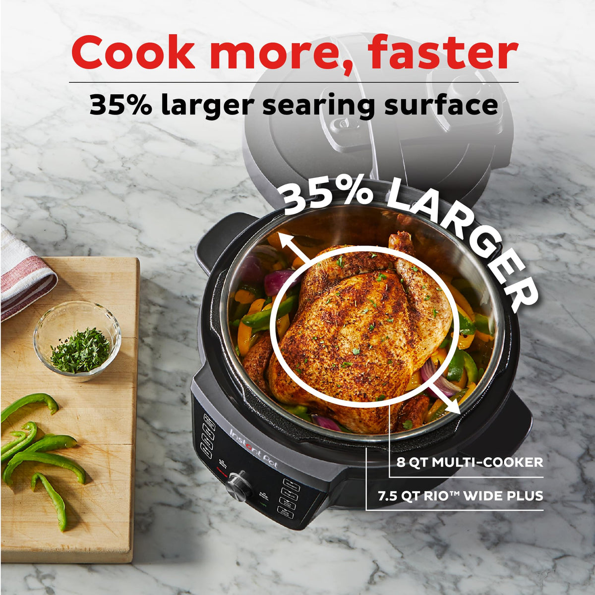 Instant Pot Pro 8 Qt 10-in-1 Electric Pressure Cooker, Black