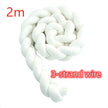 Heightening Baby Braided Crib Bumpers Knot Long Pillow Cushion Bedding Room Dector