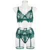 Garter Lace Underwear Three-piece Set Body Shaping Two-piece Suits