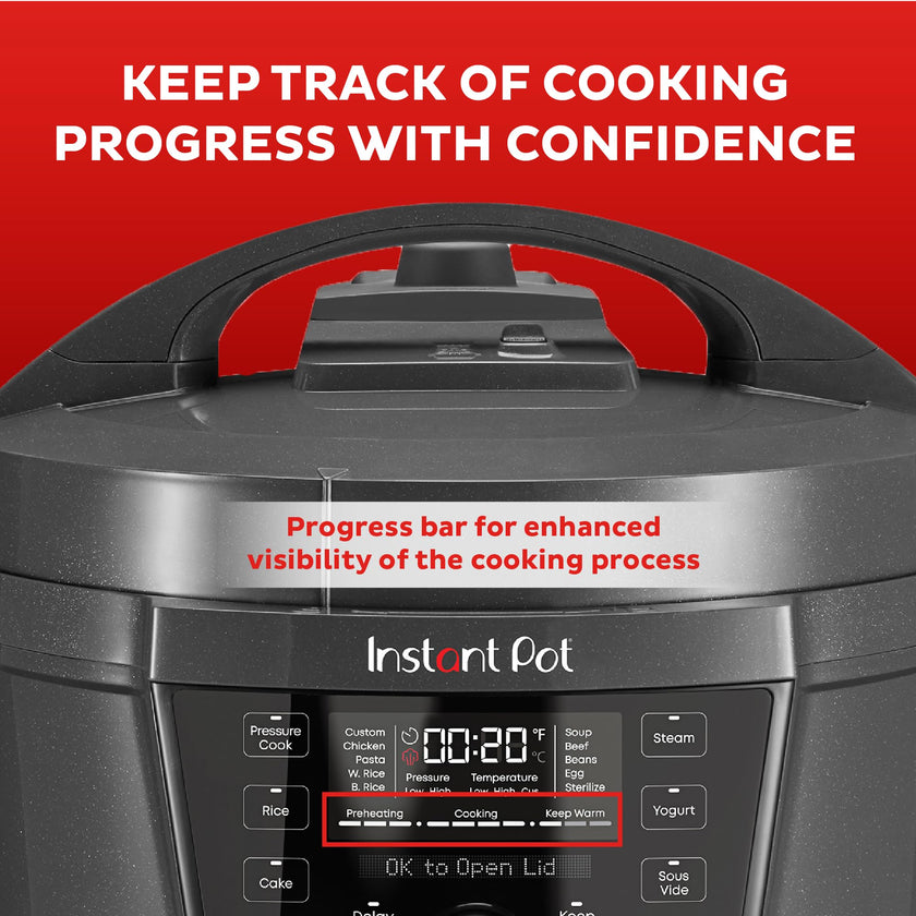 Instant Pot Pro 8 Qt 10-in-1 Electric Pressure Cooker, Black