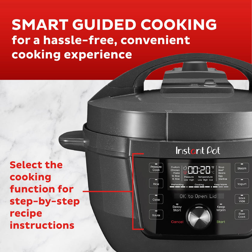 Instant Pot Pro 8 Qt 10-in-1 Electric Pressure Cooker, Black